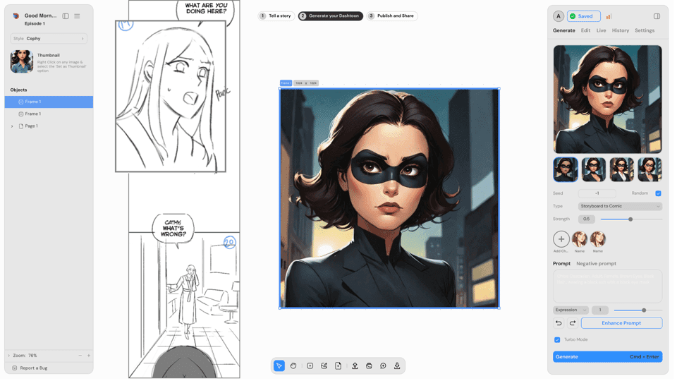Comic Character Maker: Create AI-Driven Comics and Manga within Minutes